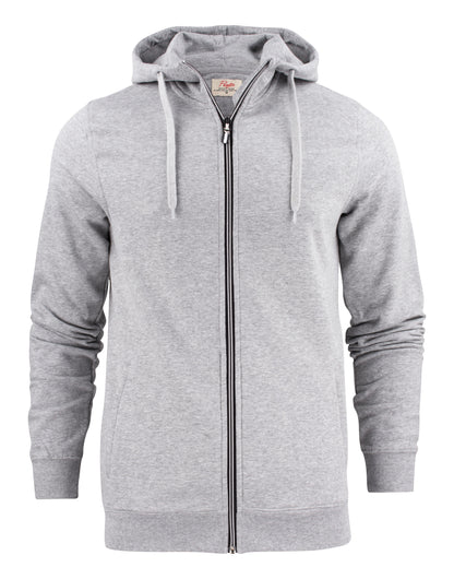 Printer Mens Overhead Full Zip Hoodie PE2262051 - Grey Melange - Customisable Hoodies