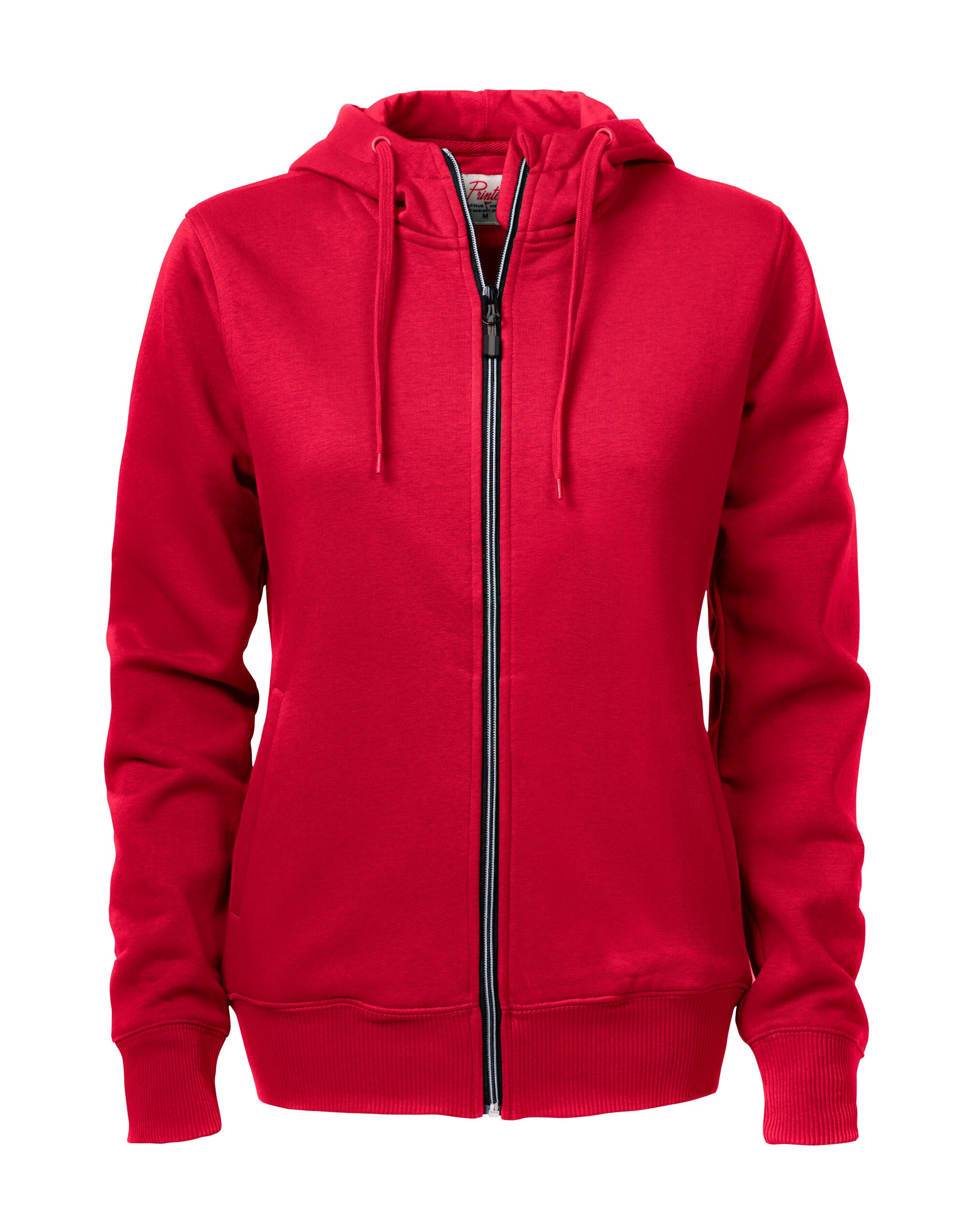 Printer Ladies Overhead Full Zip Hoody PE2262052 - Grey Melange - Customisable Sweatshirts