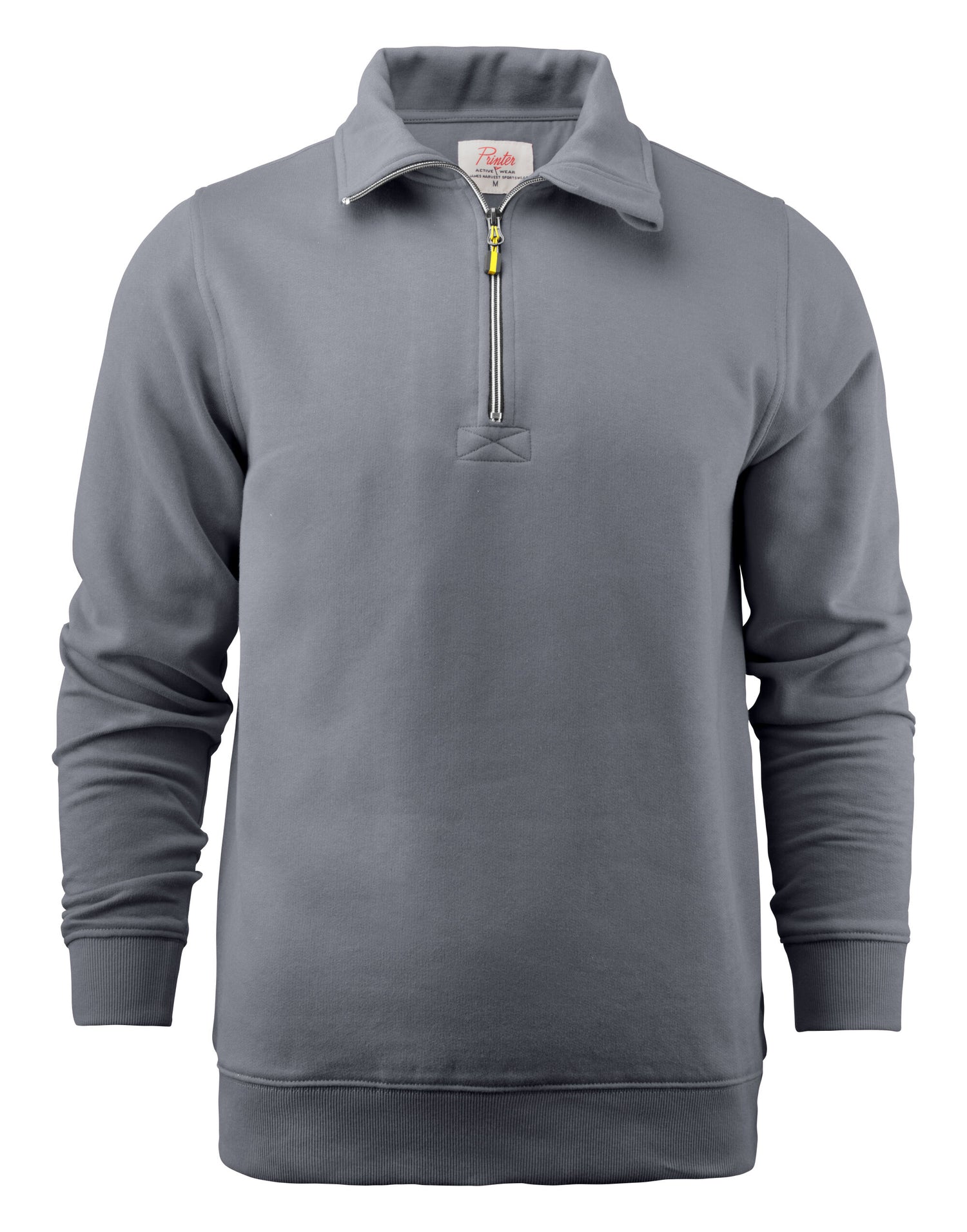 Printer Mens Rounders RXS 12 Zip PE2262053 - Steel Grey - Customisable Sweatshirts