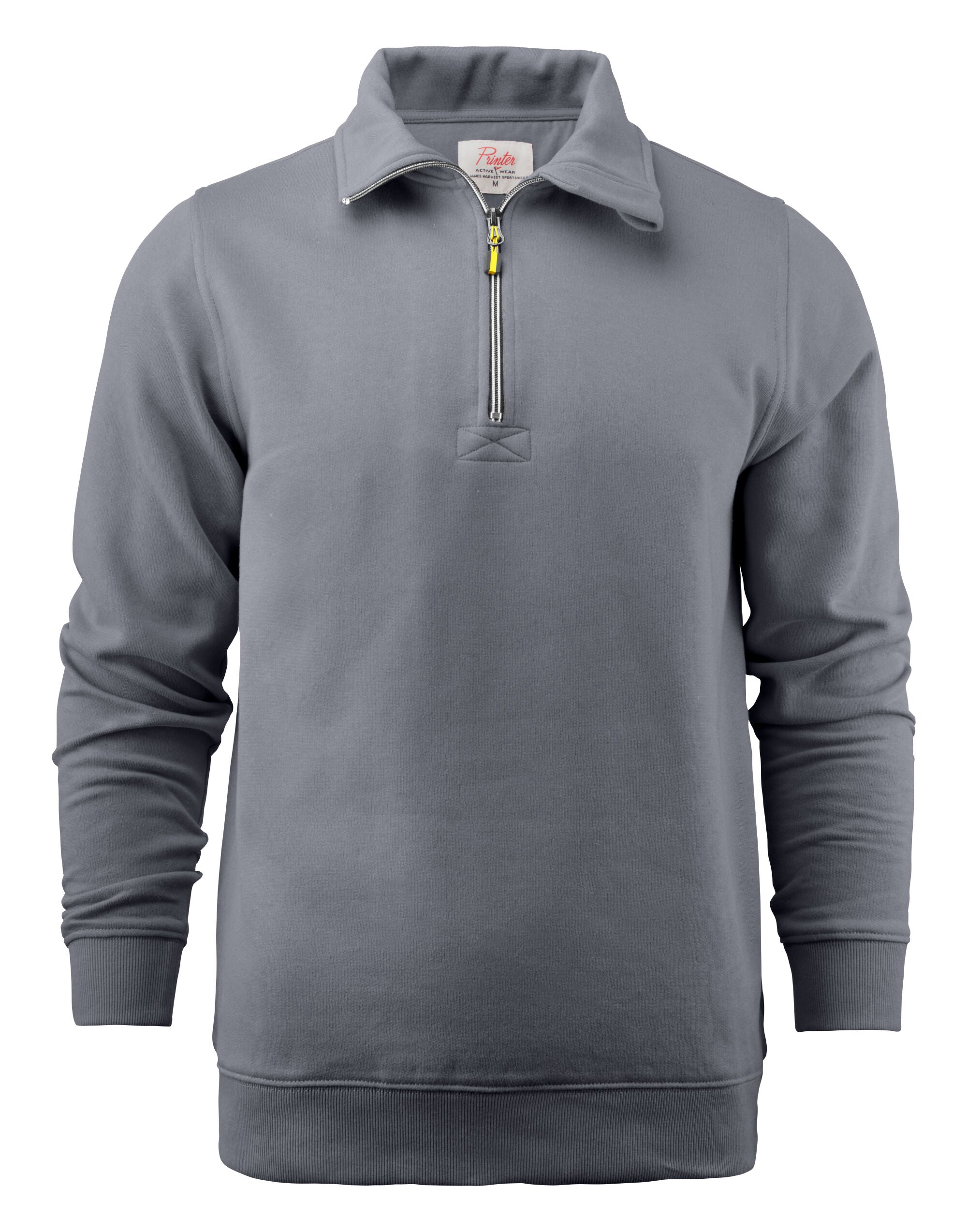 Printer Mens Rounders RXS 12 Zip PE2262053 - Steel Grey - Customisable Sweatshirts