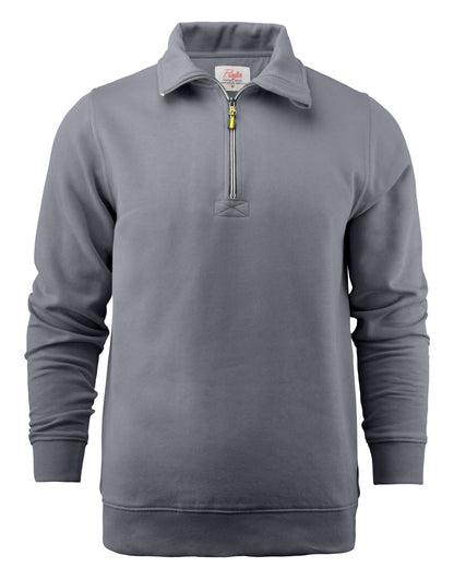 Printer Mens Rounders RXS 12 Zip PE2262053 - Steel Grey - Customisable Sweatshirts