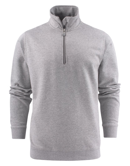 Printer Mens Rounders RXS 12 Zip PE2262053 - Grey Melange - Customisable Sweatshirts