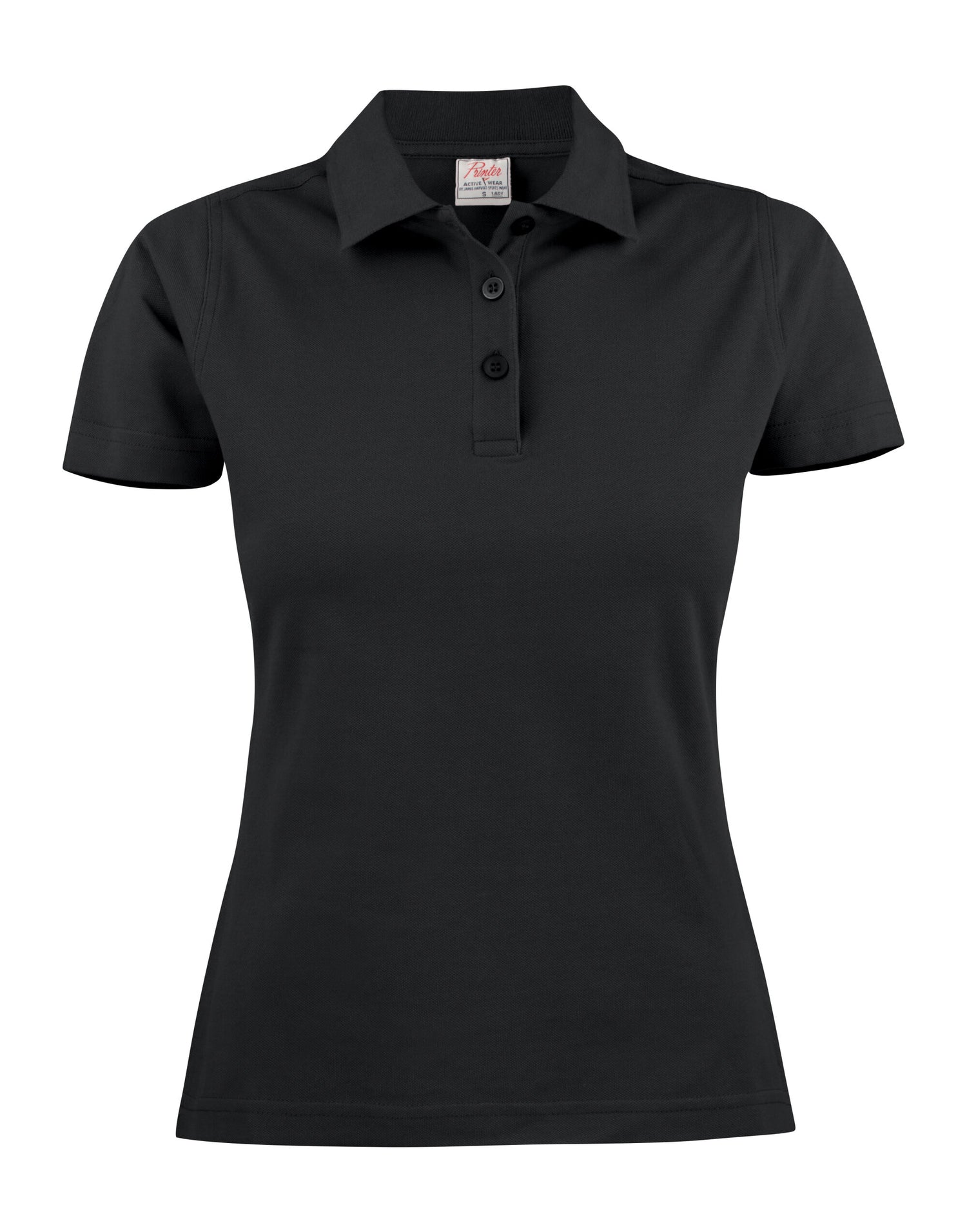 Printer Ladies Pique Surf Polo PE2265009 - Black - Customisable Polos
