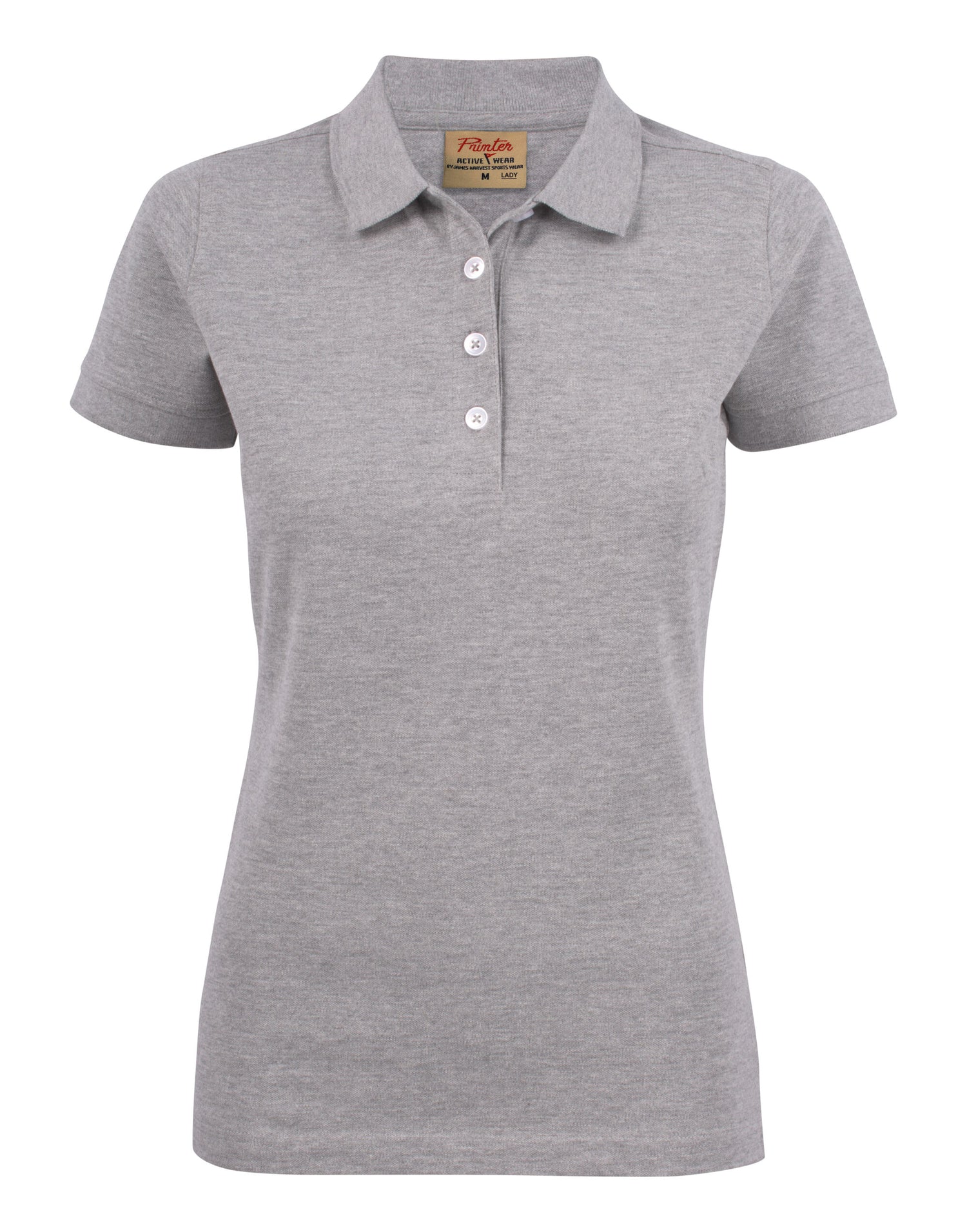Printer Ladies Surf Stretch Polo PE2265021 - Grey Melange - Customisable Polos