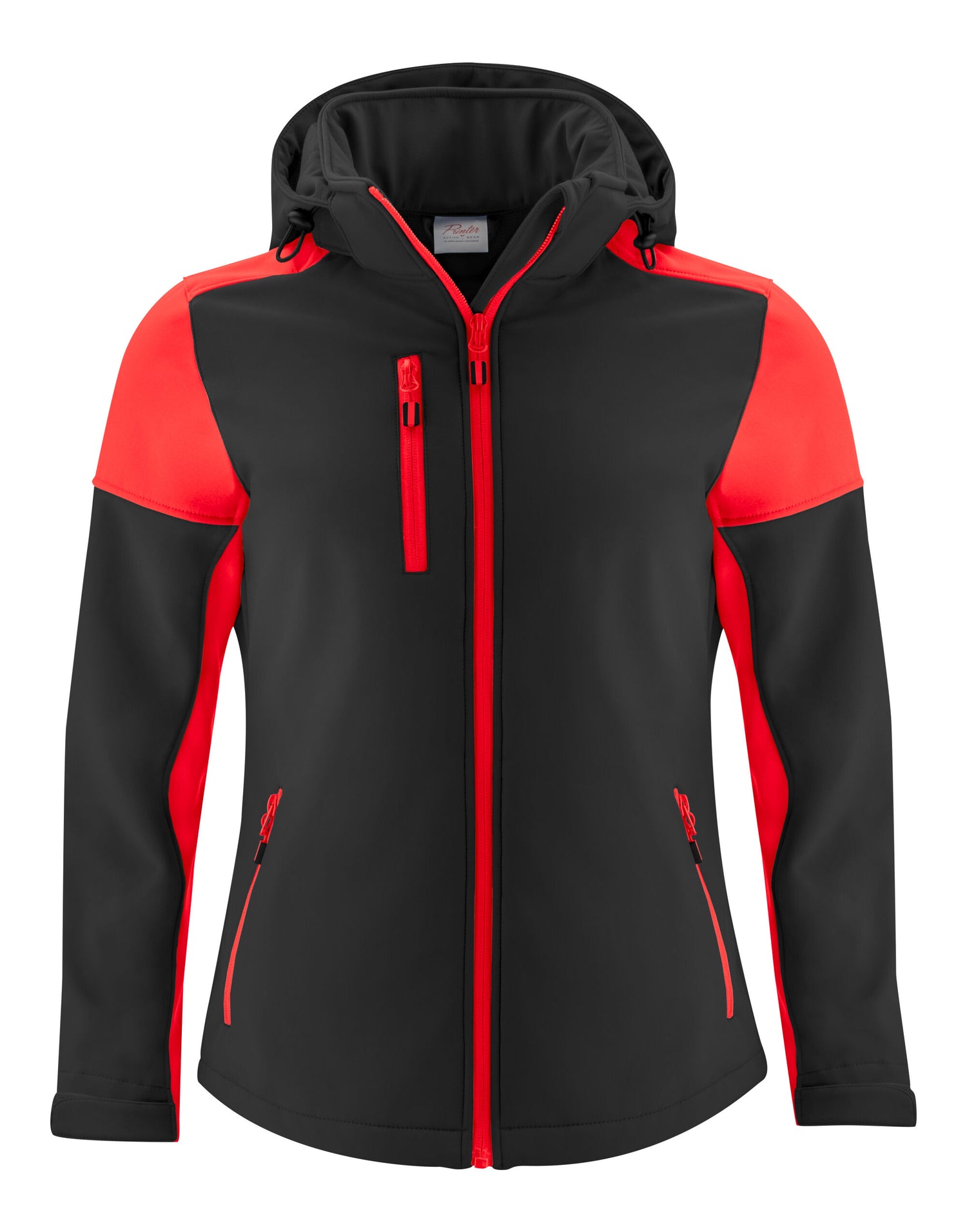 Printer Prime Ladies Softshell pp2261066 - Black Red - Customisable Jackets