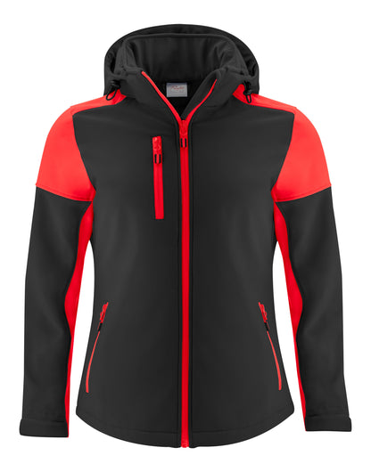 Printer Prime Ladies Softshell pp2261066 - Black Red - Customisable Jackets