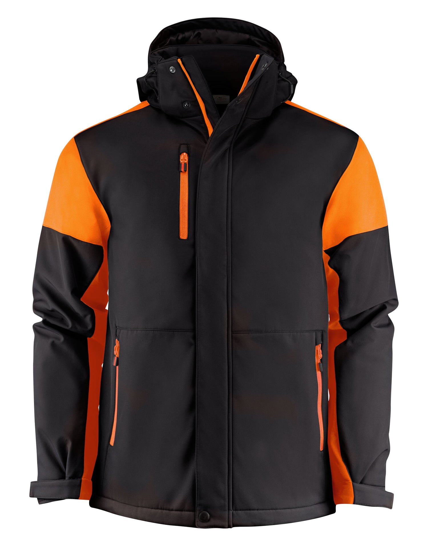 Printer Prime Mens Padded Softshell pp2261071 - Black Orange - Customisable Jacket