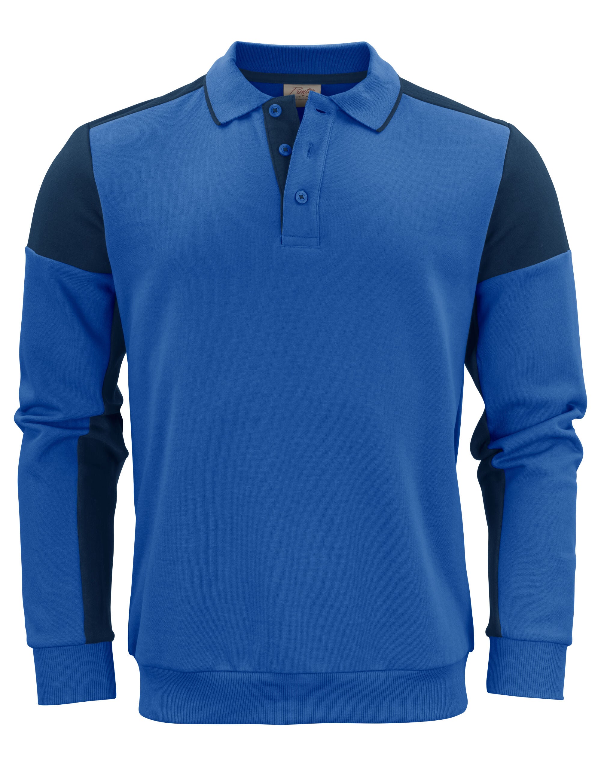 Printer Prime Long Sleeve Polosweater PP2262060 - Cobalt Navy - Customisable Polos