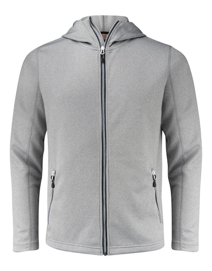 Printer Red Layback Full Zip Hoodie PR2262056 - Grey Melange - Customisable Hoodies