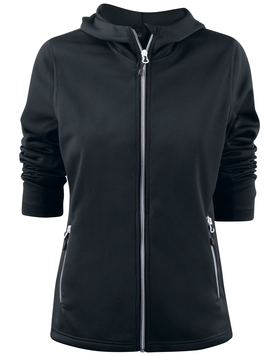 Printer Red Ladies Layback FZ Hoodie pr2262057 - Black - Customisable Hoodies