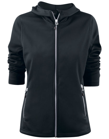 Printer Red Ladies Layback FZ Hoodie pr2262057 - Black - Customisable Hoodies