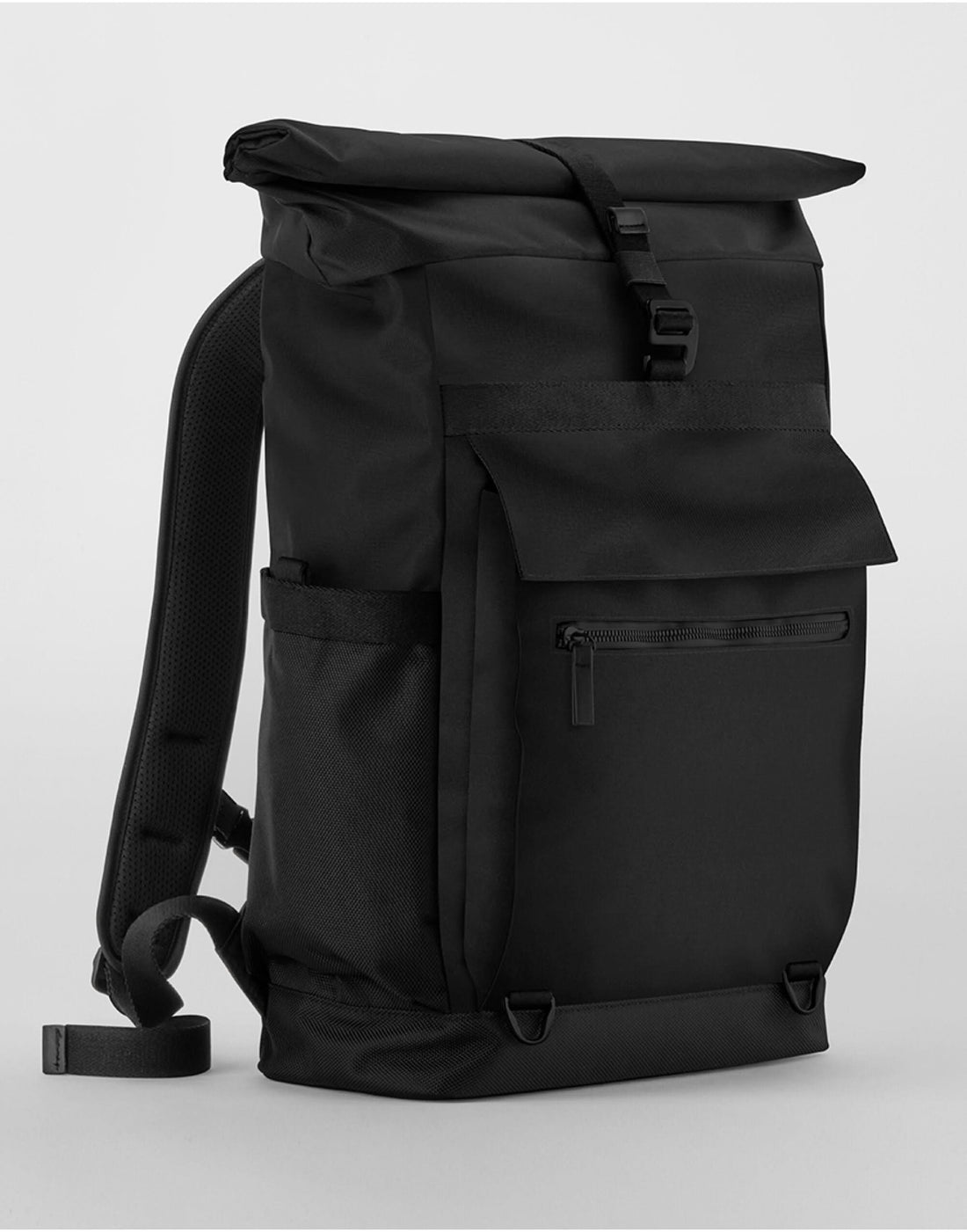 Quadra Axis Roll Top Backpack qd275 - Black O S - Customisable Bags