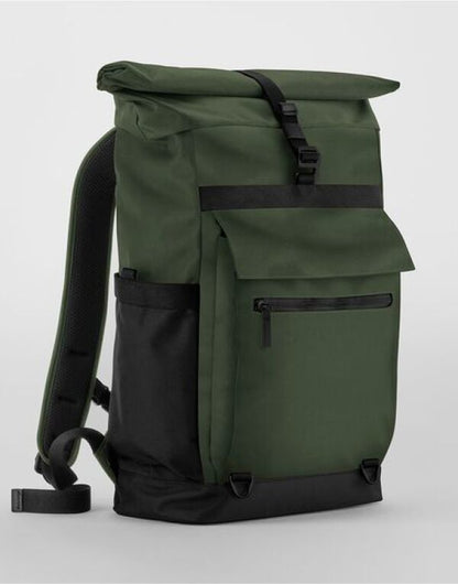 Quadra Axis Roll Top Backpack qd275 - Forest Night O S - Customisable Bags