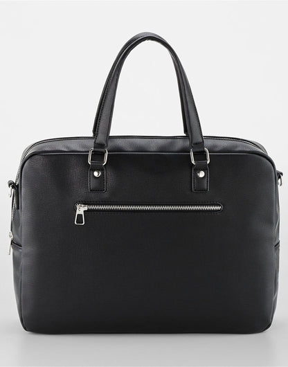 Quadra Tailored Luxe Briefcase qd771 - Black O S - Customisable Bags