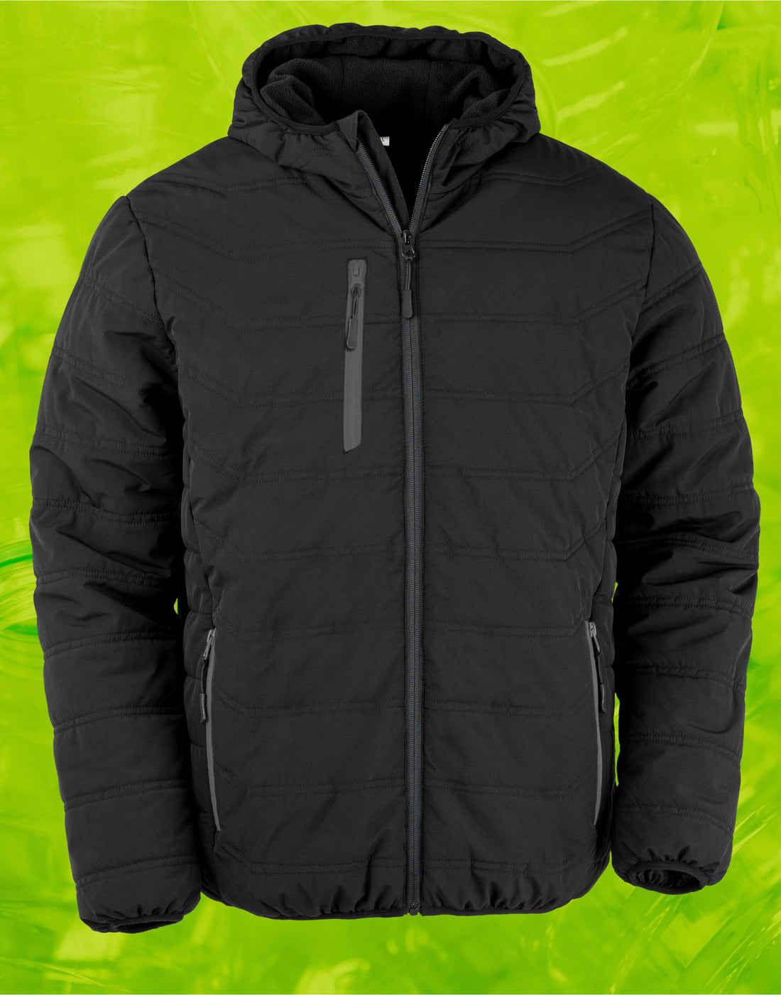 Result Black Compass Padded Winter Jacket R240X - Black Black - Customisable Jacket