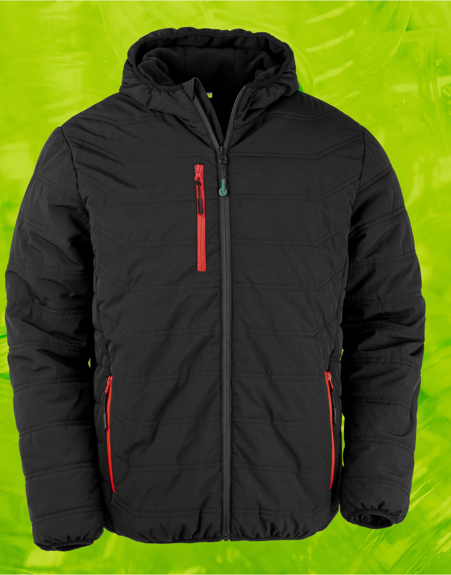 Result Black Compass Padded Winter Jacket R240X - Black Red - Customisable Jacket