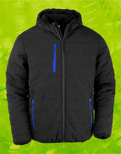 Result Black Compass Padded Winter Jacket R240X - Black Royal - Customisable Jacket