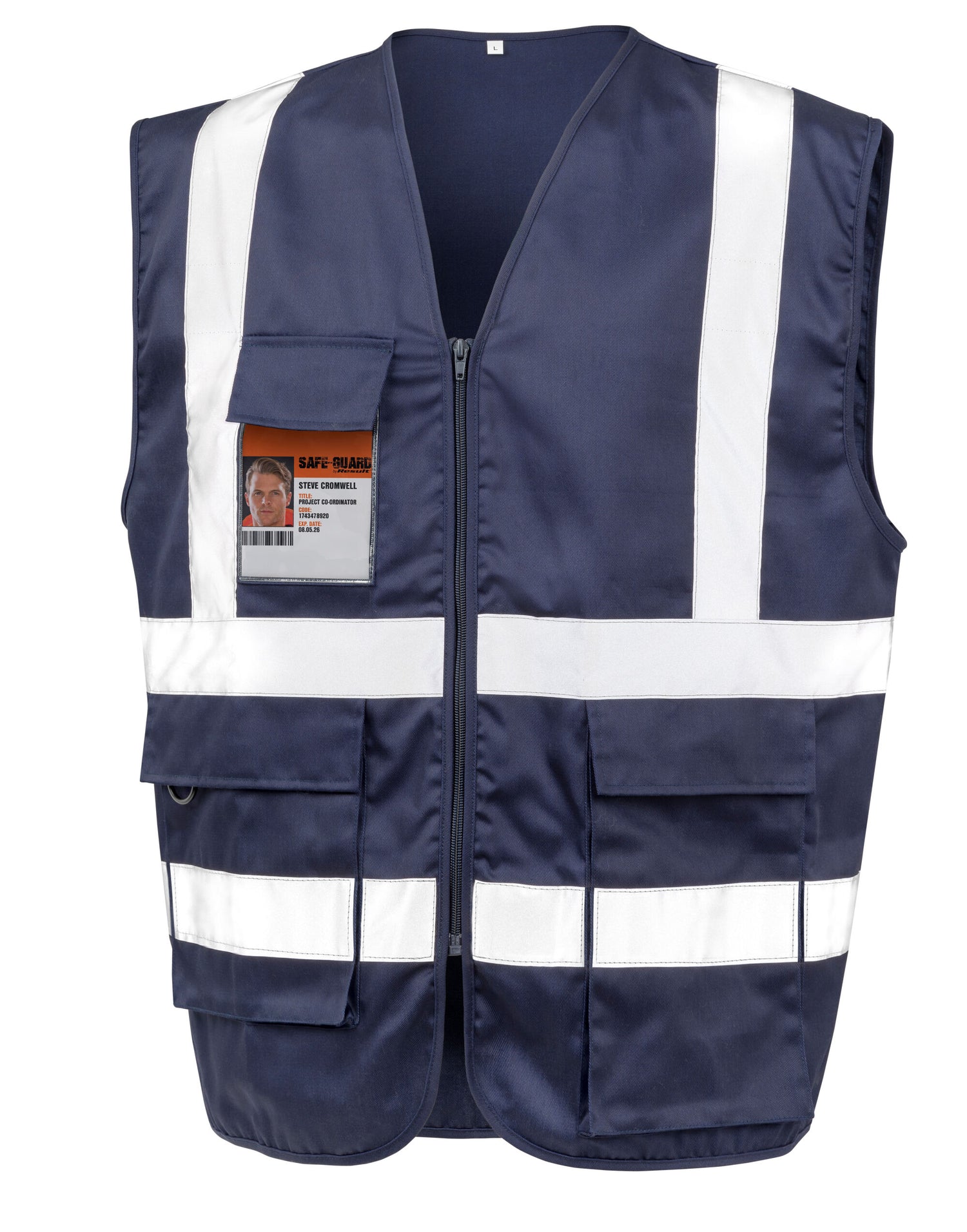 Result Workguard Heavyduty Security Vest R477X - Navy - Customisable H-Vis Vests