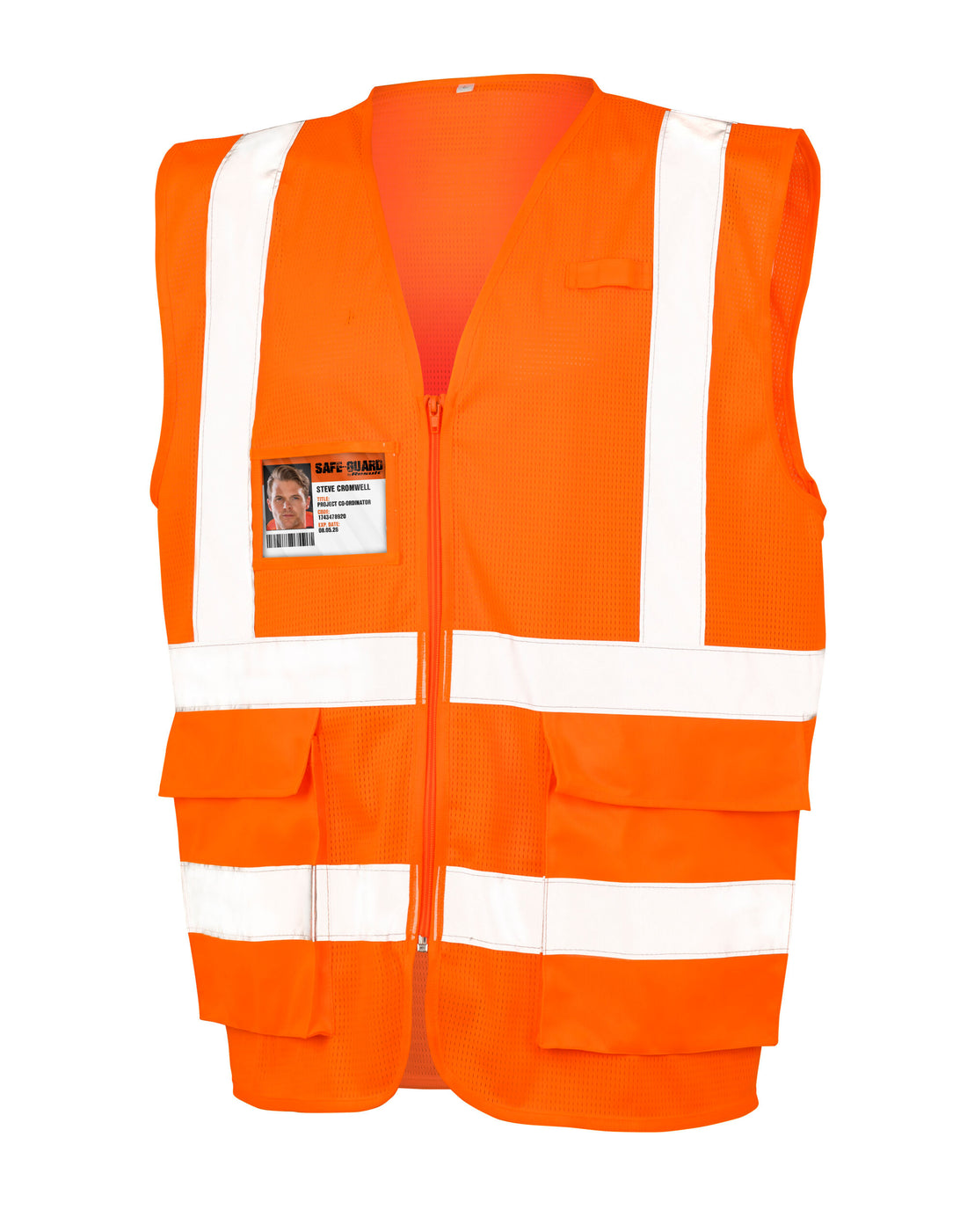 Result Sguard Exec Cool Mesh Safety Vest R479X - Fluoresent Orange - Customisable Safetywear