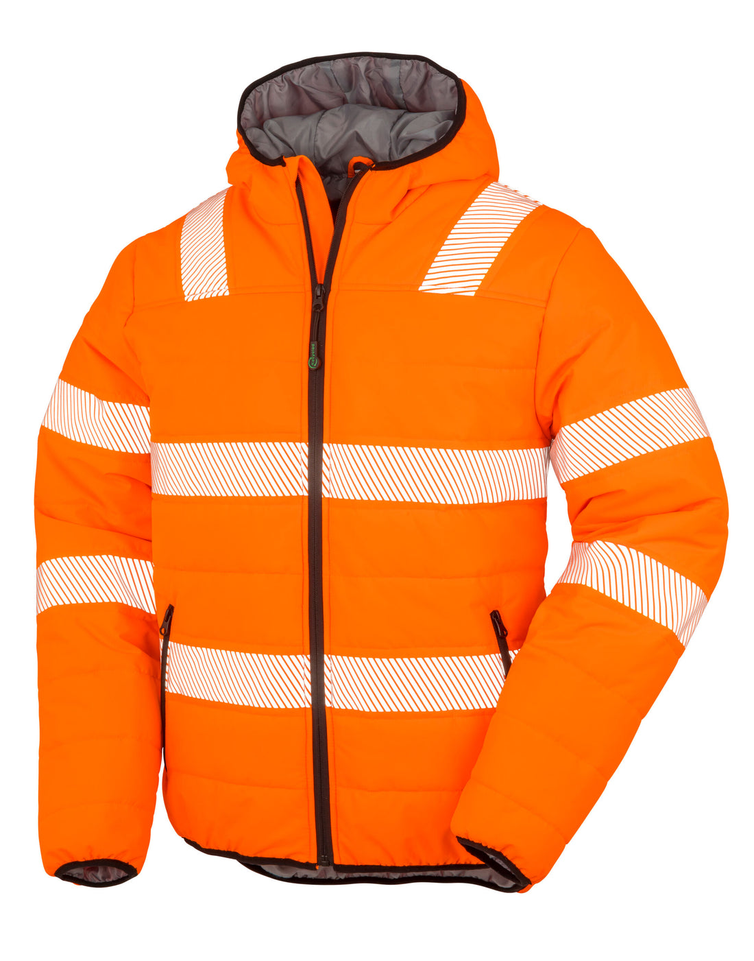 Result Rcycled Ripstop Padded Safety Jacket R500X - Fluoresent Orange - Customisable Safetywear