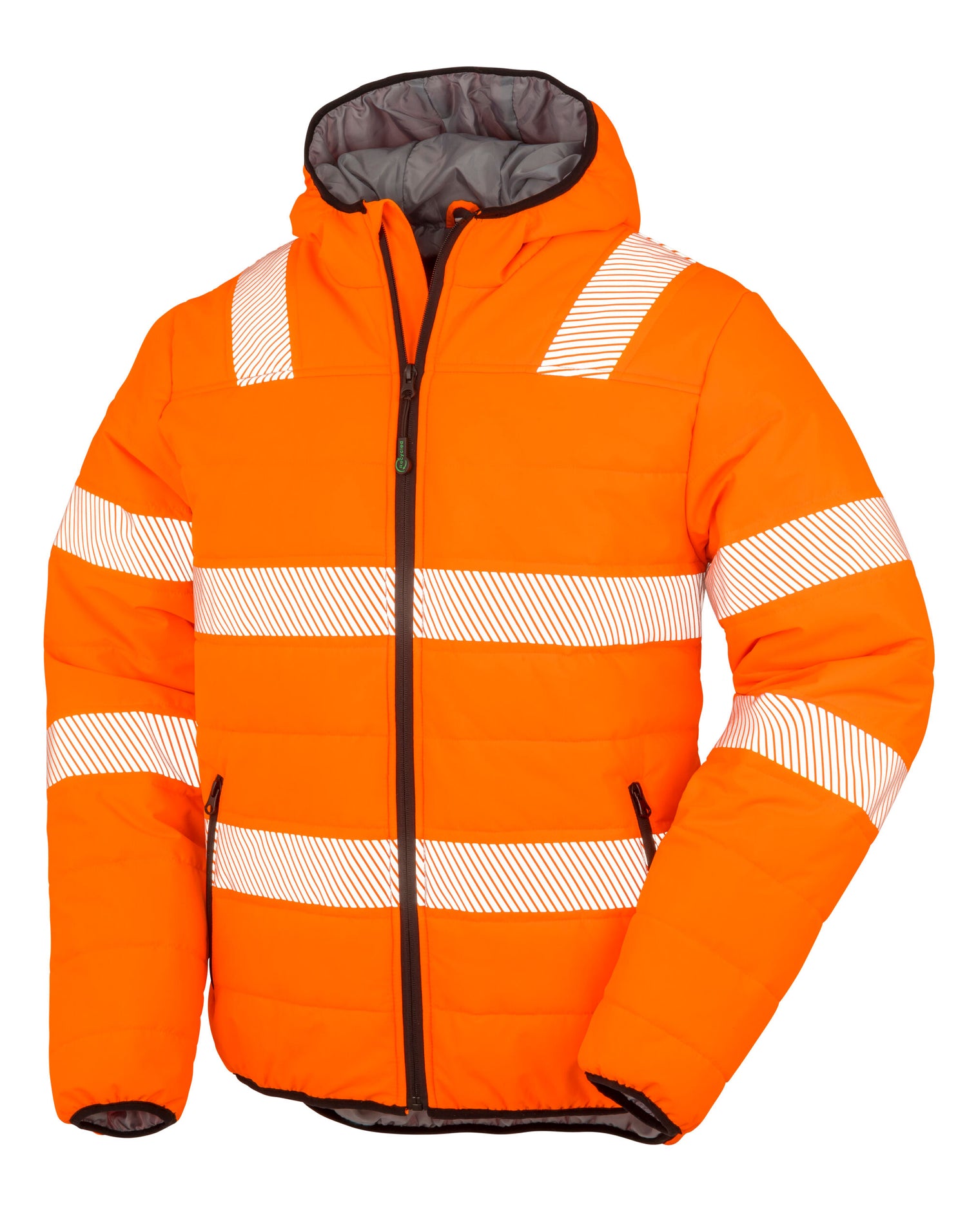 Result Rcycled Ripstop Padded Safety Jacket R500X - Fluoresent Orange - Customisable Safetywear