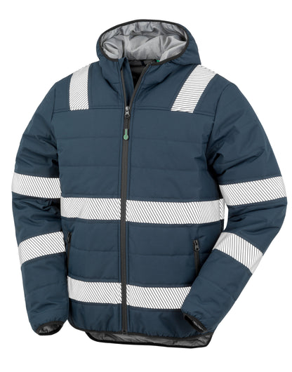 Result Rcycled Ripstop Padded Safety Jacket R500X - Navy - Customisable Safetywear