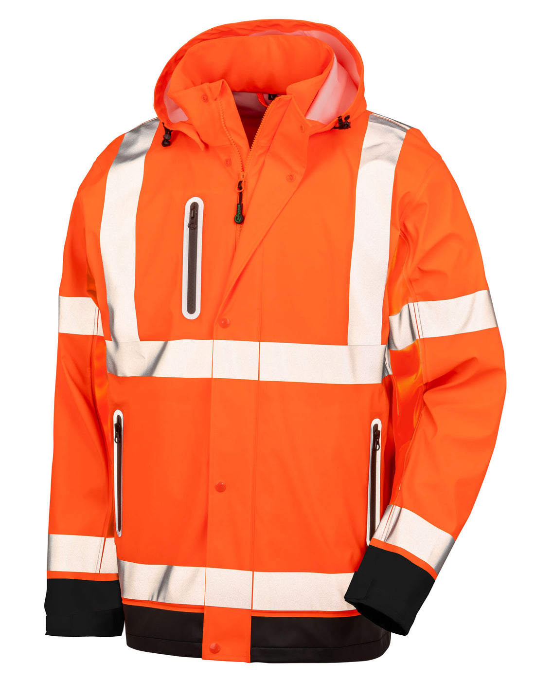 Result Genuine Recycled Result Heavy Duty Prism PU Safe&amp;Dry Jacket R507X - Fluorescent Orange Black - Customisable Jacket