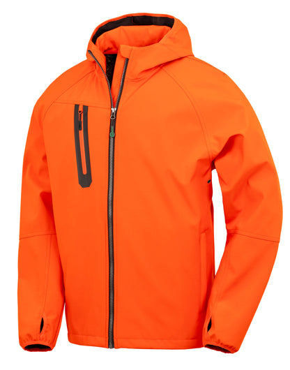 Result Genuine Recycled Result 3-Layer Recycled Hooded Softshell R909X - Orange Navy - Customisable Jacket