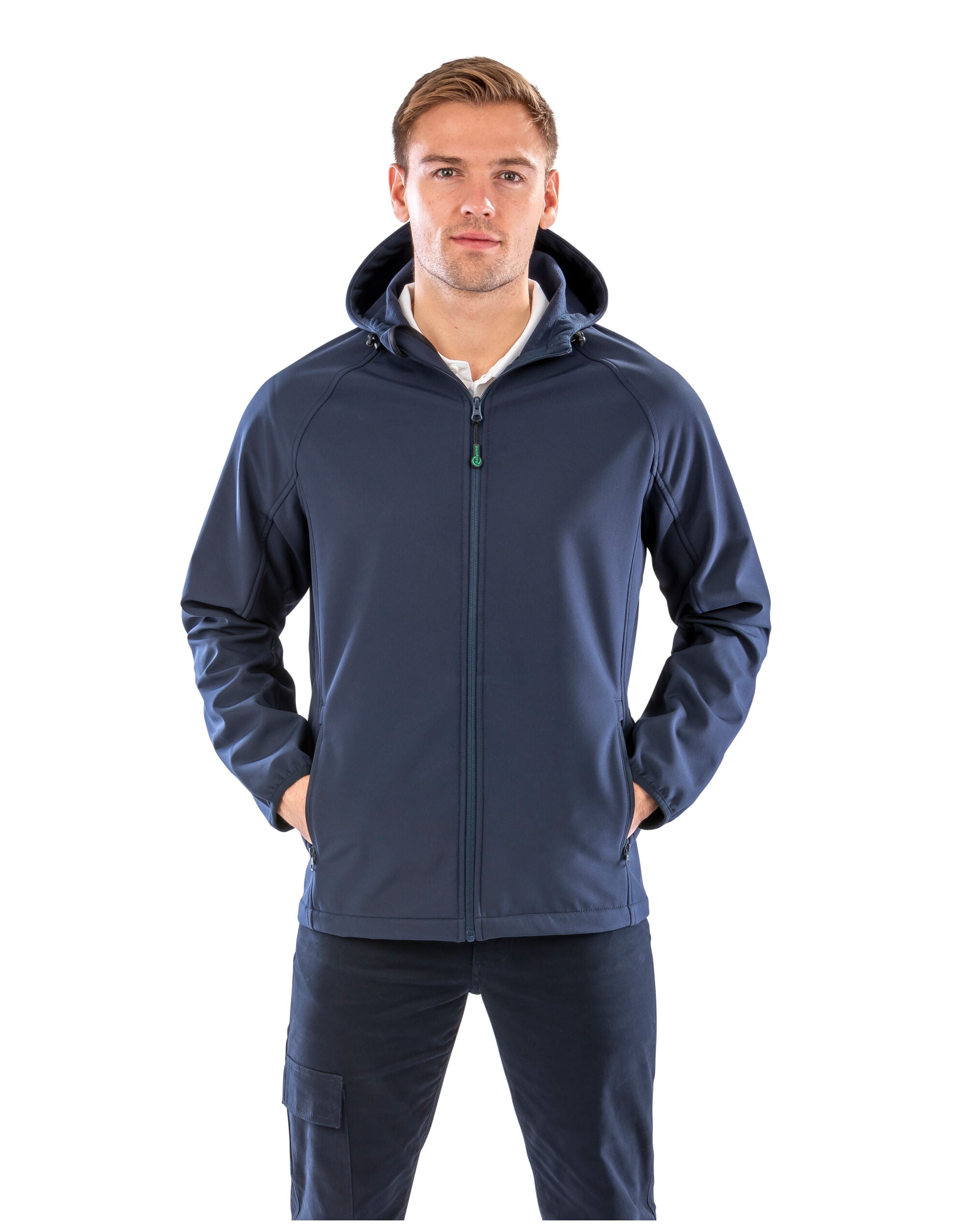 Result Mens Recycled Pable Hood Sshell R911M - Navy - Customisable Jacket