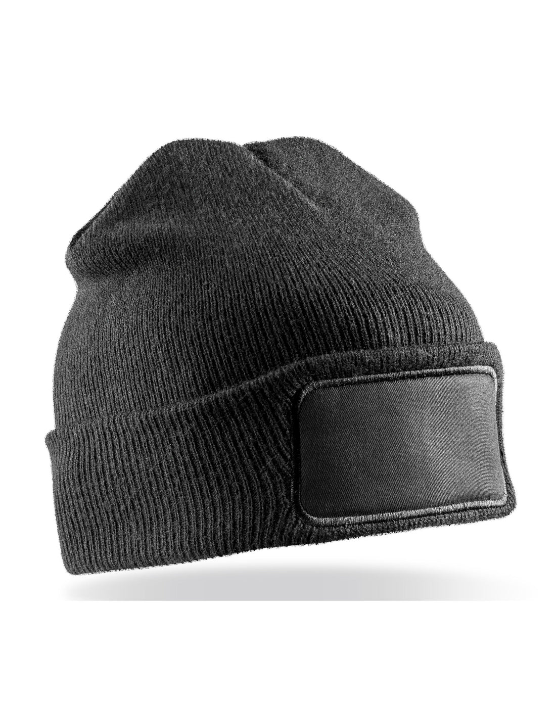 Result Recycled Dble Knit Printer Beanie rc927x - Black O S - Customisable Caps