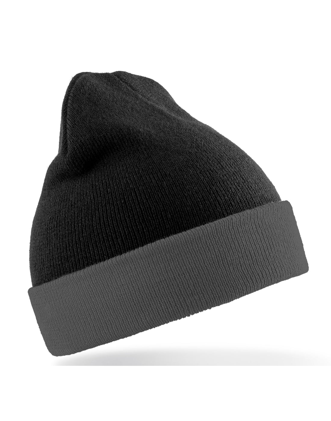 Result Recycled Black Compass Beanie rc930x - Black Grey O S - Customisable Caps