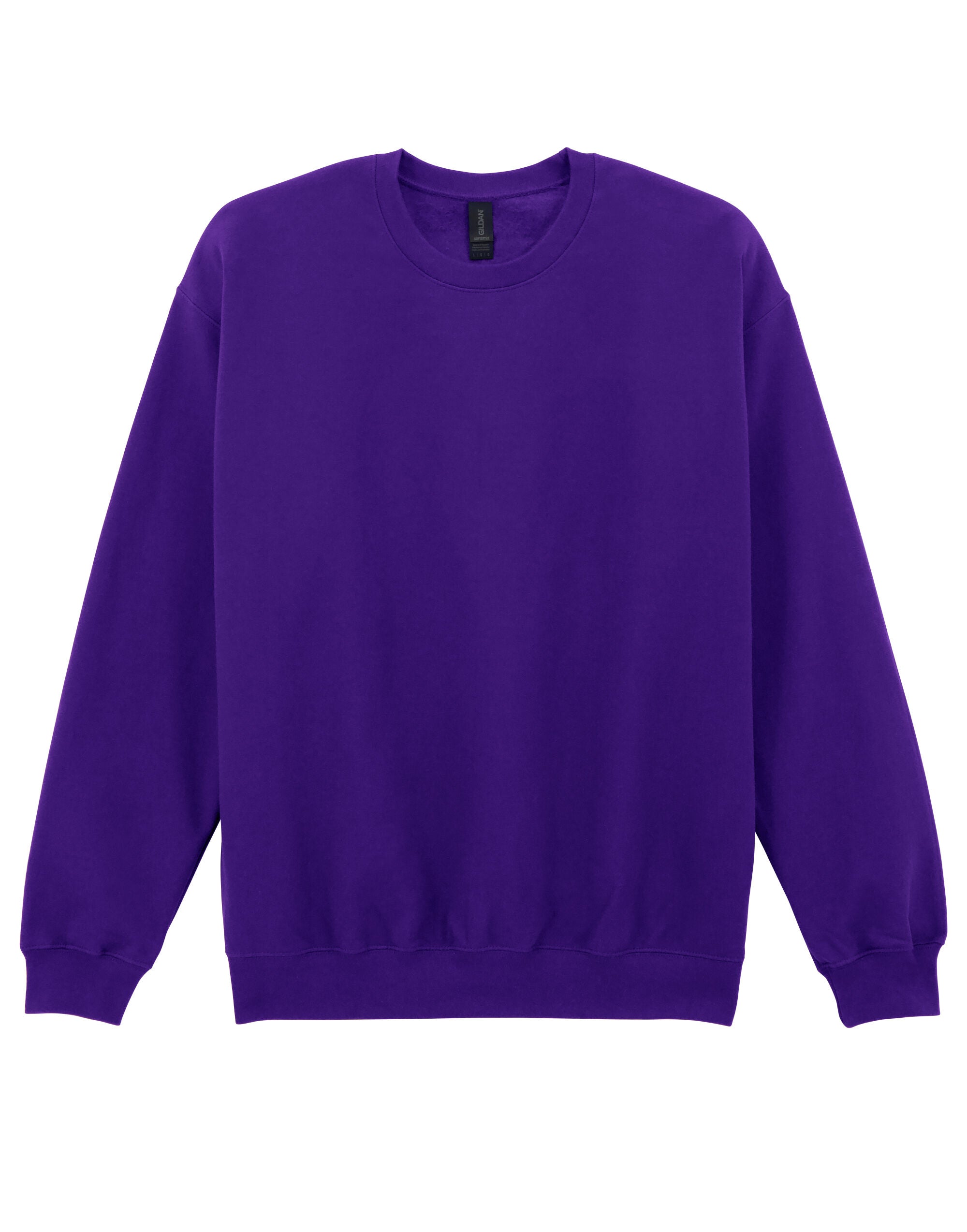 Softstyle Midweight Fleece Adult Crewneck - Purple -SF000 - Purple - Customisable Sweatshirts And Hoodies
