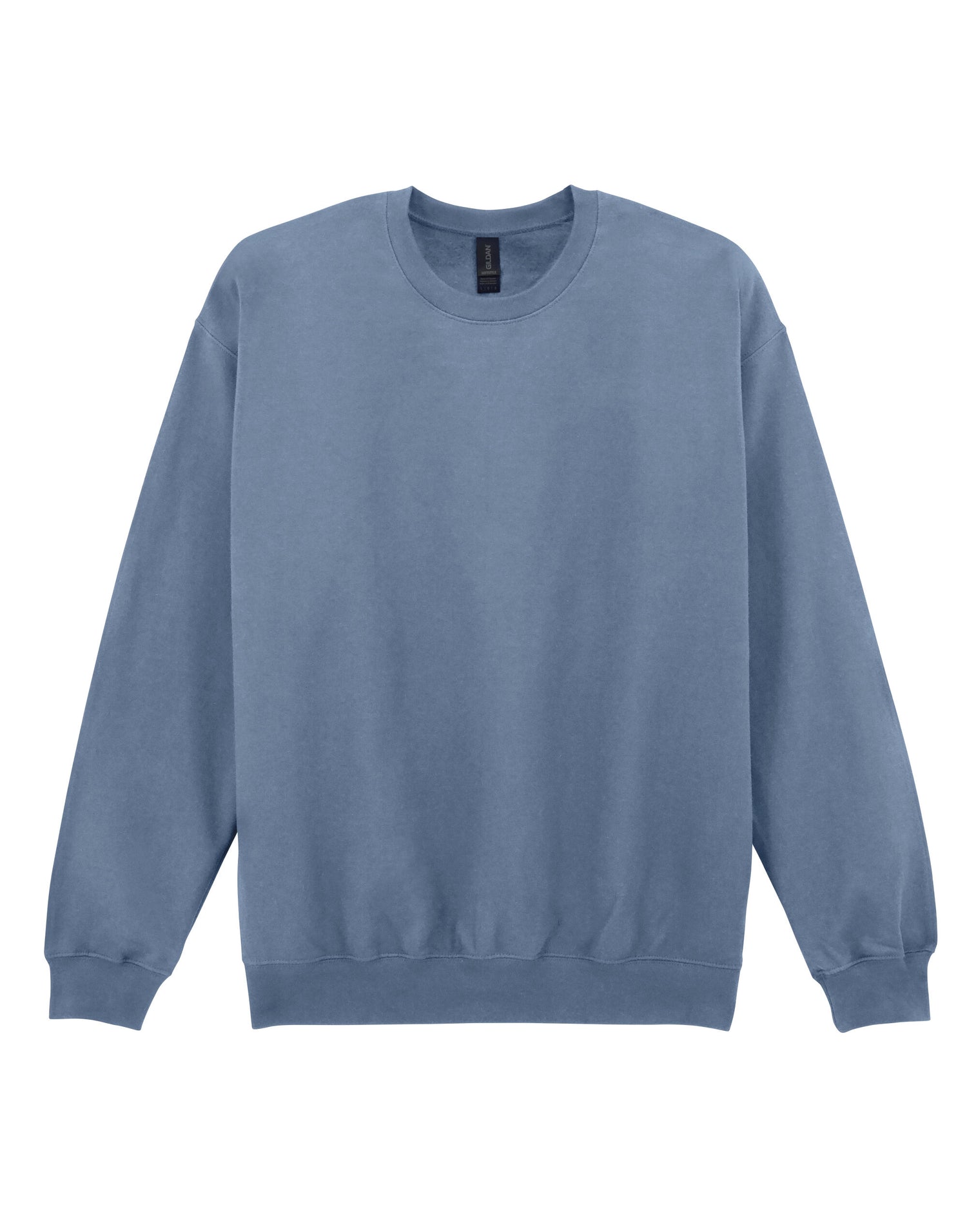 Softstyle Midweight Fleece Adult Crewneck - Stone Blue -SF000 - Stone Blue - Customisable Sweatshirts And Hoodies