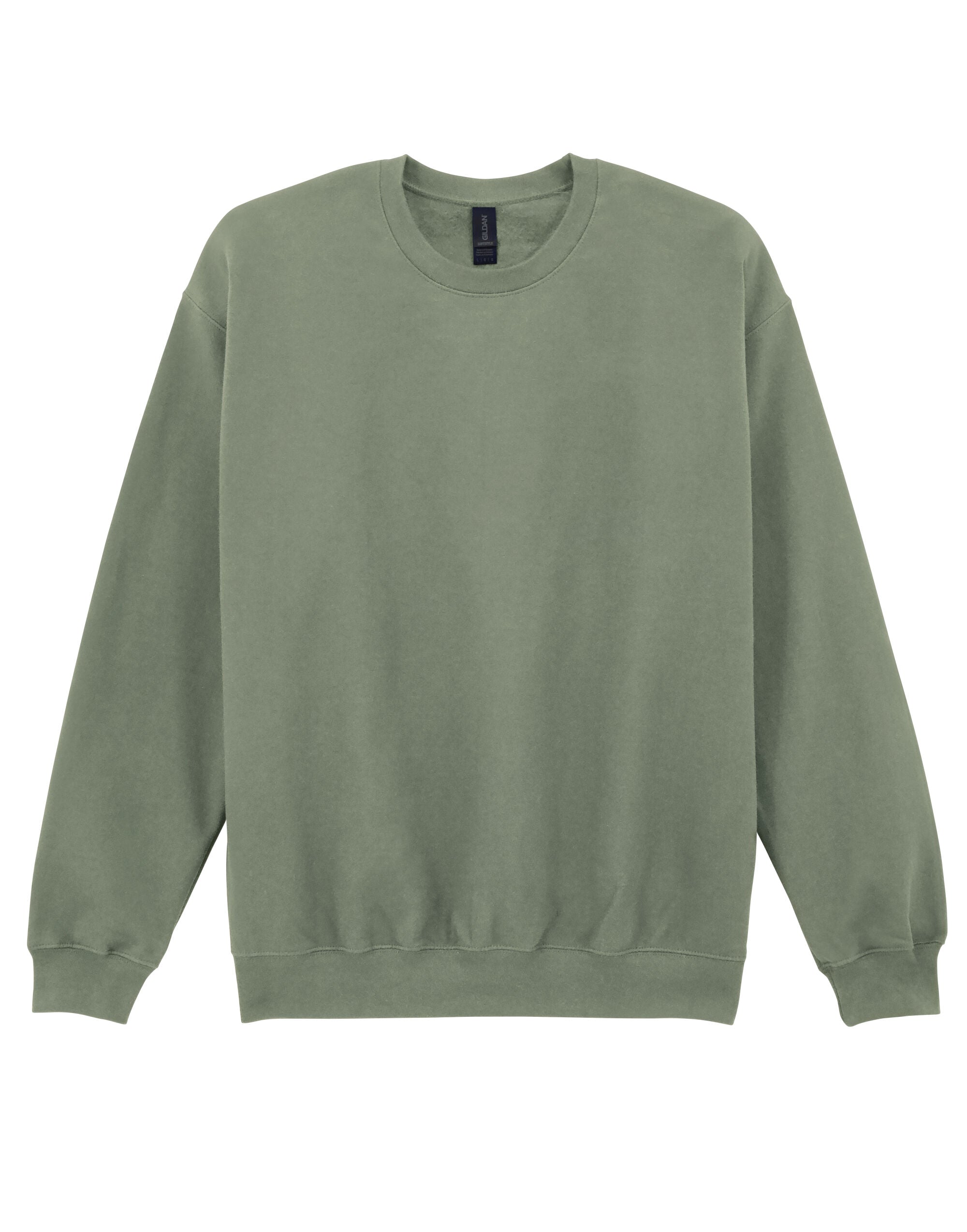 Softstyle Midweight Fleece Adult Crewneck - Sage -SF000 - Sage - Customisable Sweatshirts And Hoodies