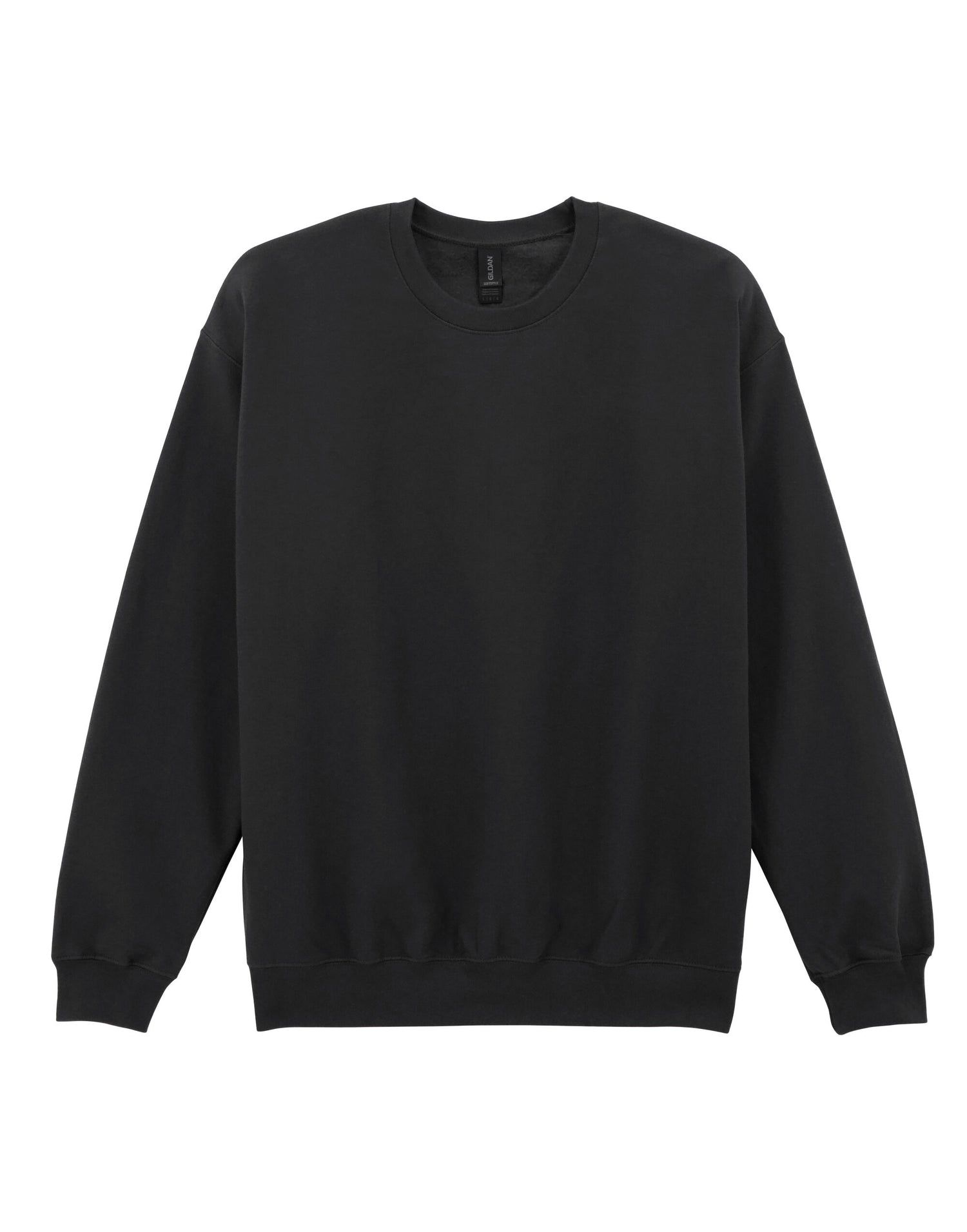 Softstyle Midweight Fleece Adult Crewneck - Black -SF000 - Black - Customisable Sweatshirts And Hoodies