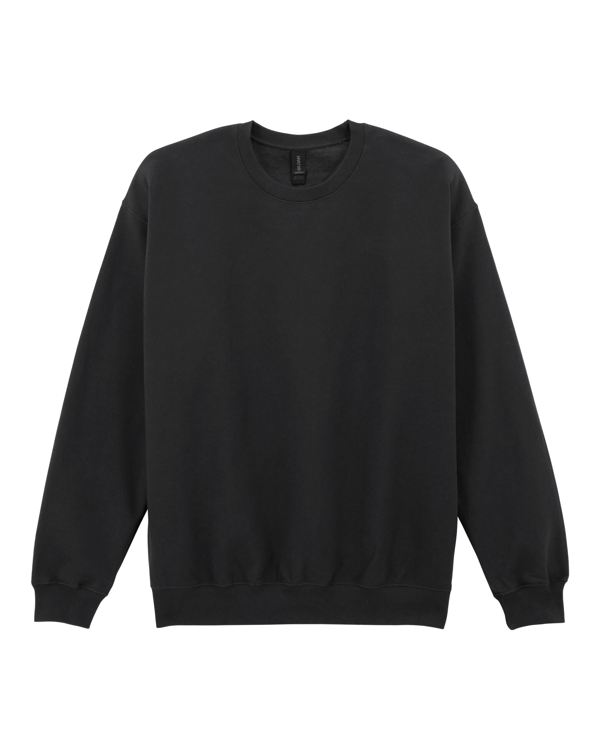 Softstyle Midweight Fleece Adult Crewneck - Black -SF000 - Black - Customisable Sweatshirts And Hoodies