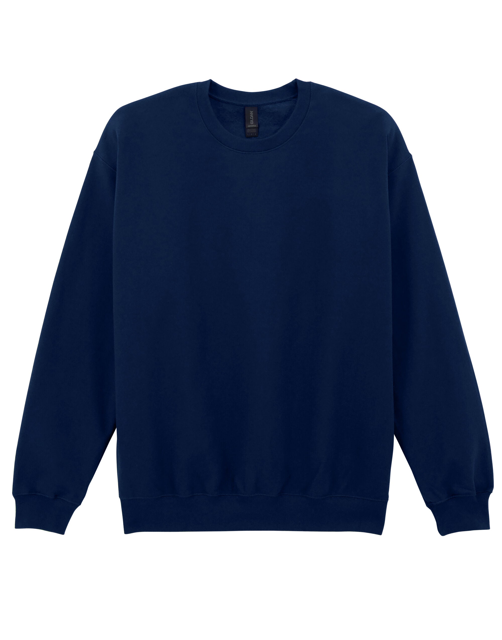Softstyle Midweight Fleece Adult Crewneck - Navy Blue -SF000 - Navy Blue - Customisable Sweatshirts And Hoodies