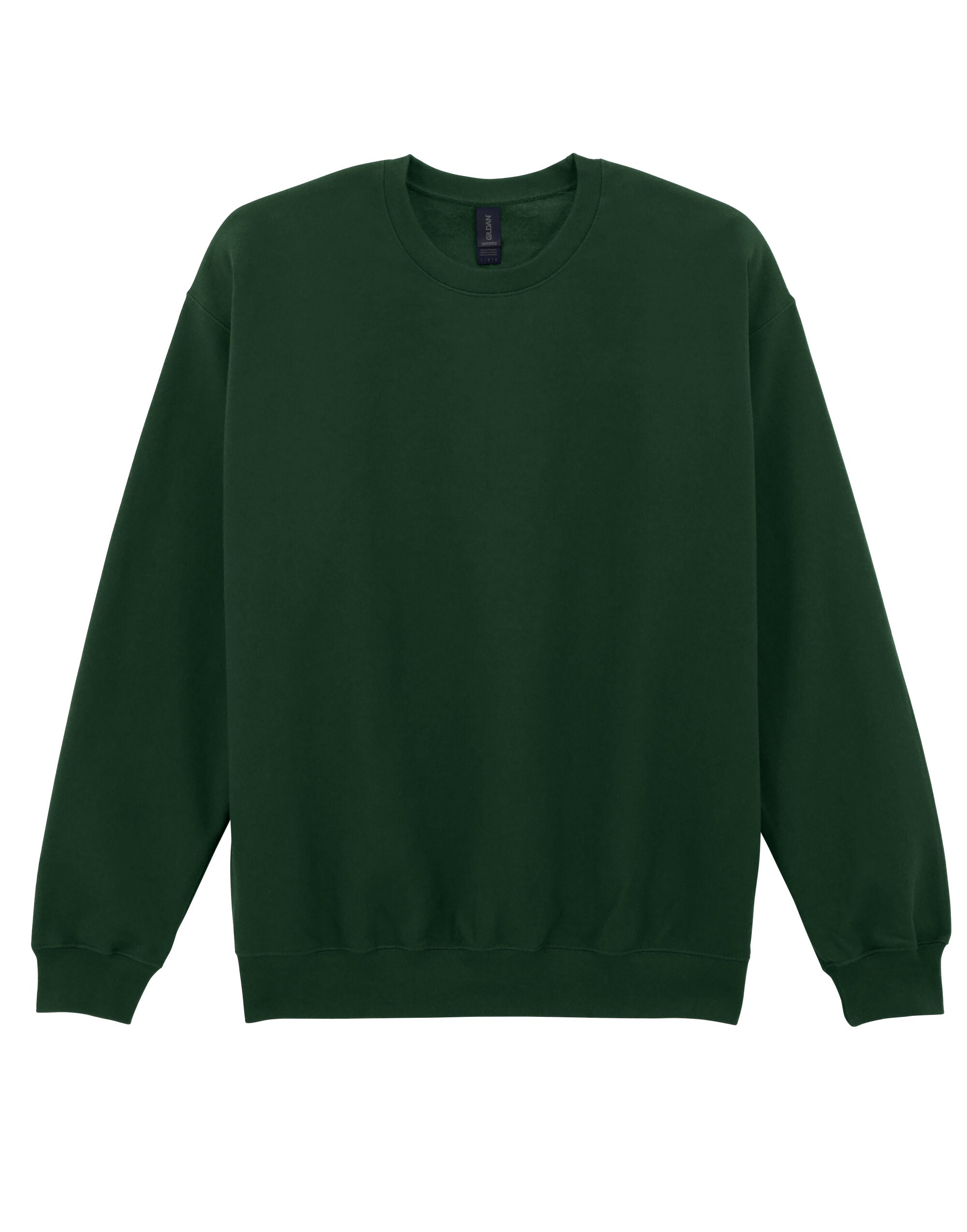 Softstyle Midweight Fleece Adult Crewneck - Forest Green -SF000 - Forest Green - Customisable Sweatshirts And Hoodies