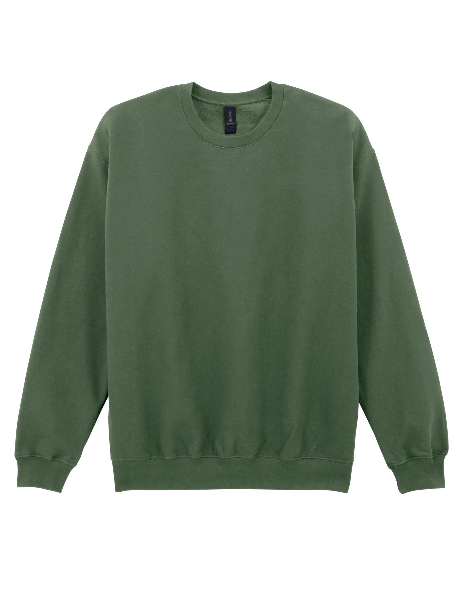 Softstyle Midweight Fleece Adult Crewneck - Military Green -SF000 - Military Green - Customisable Sweatshirts And Hoodies