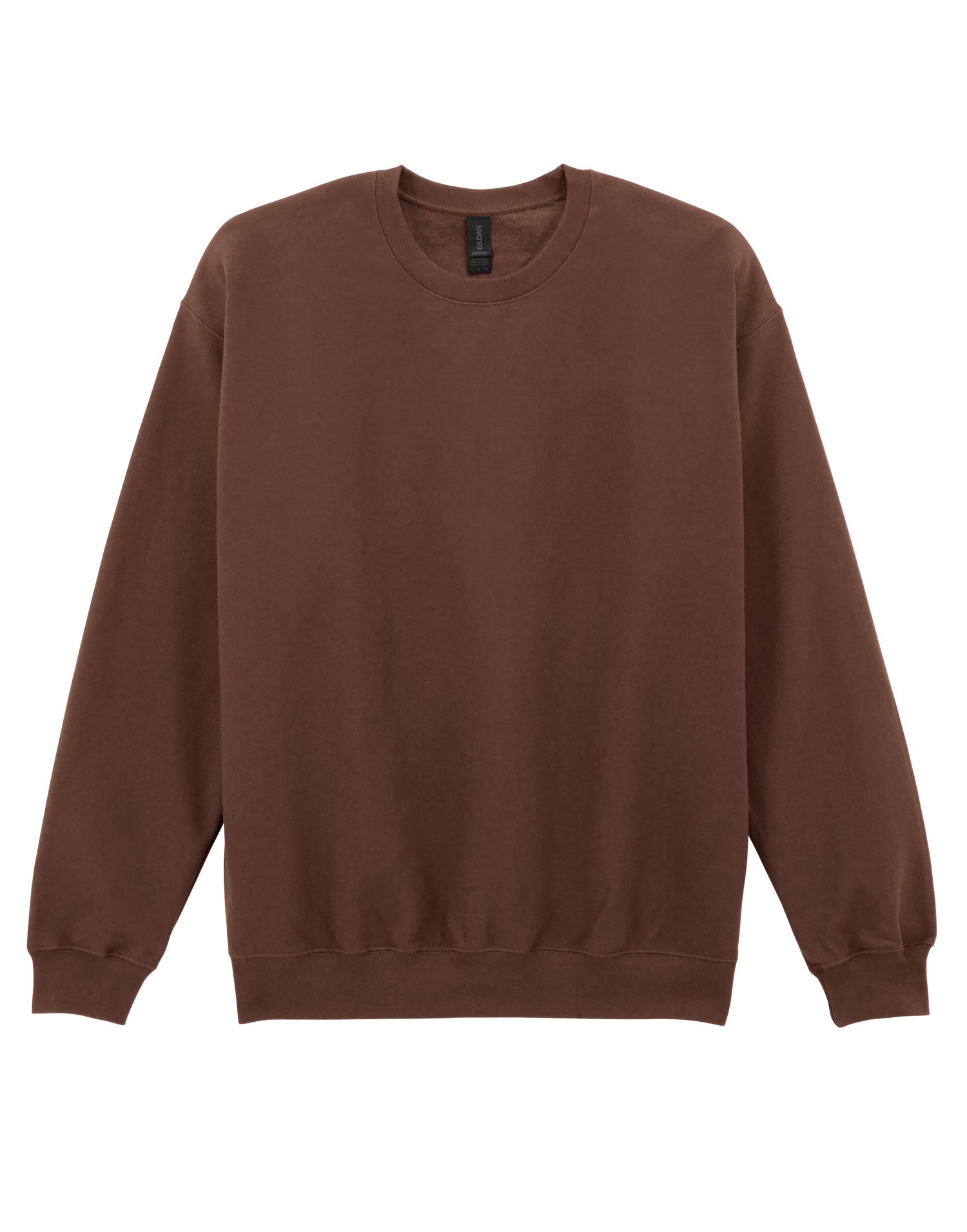 Softstyle Midweight Fleece Adult Crewneck - Cocoa -SF000 - Cocoa - Customisable Sweatshirts And Hoodies