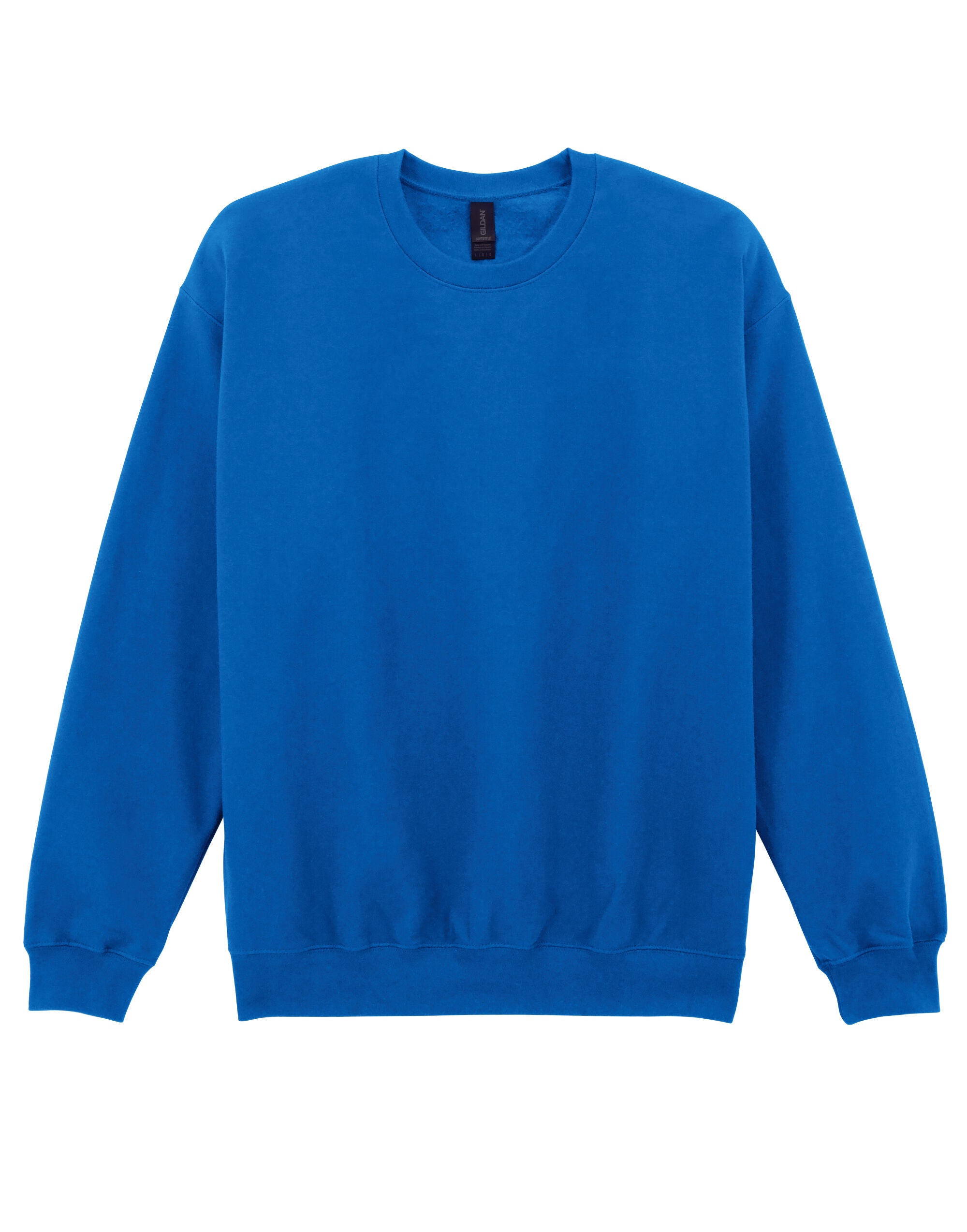 Softstyle Midweight Fleece Adult Crewneck - Royal -SF000 - Royal - Customisable Sweatshirts And Hoodies