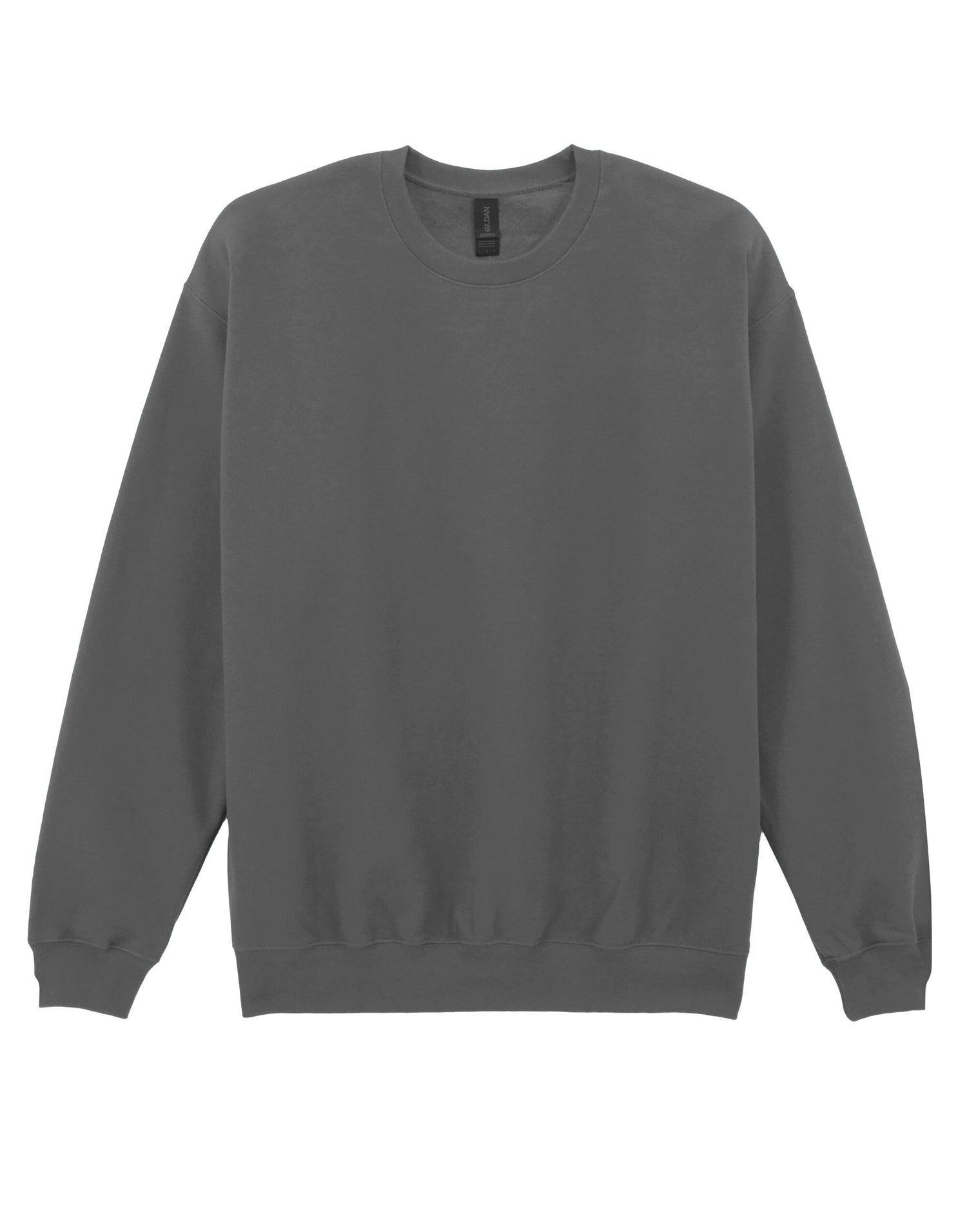 Softstyle Midweight Fleece Adult Crewneck - Charcoal -SF000 - Charcoal - Customisable Sweatshirts And Hoodies