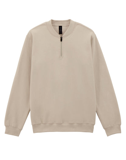 Gildan Softstyle Midweight 1/4 Zip Sweat SF008 - Sand - Customisable Hoodies