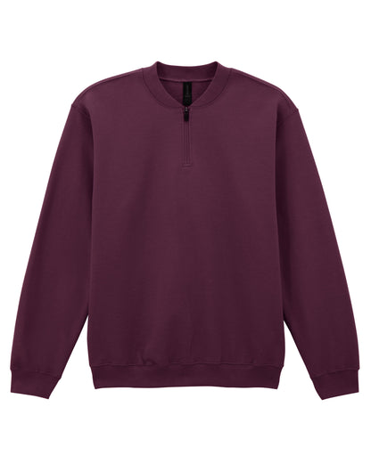 Gildan Softstyle Midweight 1/4 Zip Sweat SF008 - Maroon - Customisable Hoodies