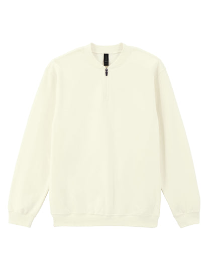 Gildan Softstyle Midweight 1/4 Zip Sweat SF008 - Off White - Customisable Hoodies