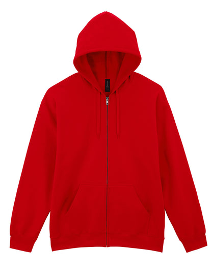 Gildan Softyle Midweight Full Zip Hoody SF600 - Red - Customisable Hoodies