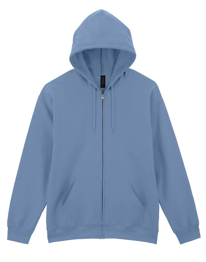 Gildan Softyle Midweight Full Zip Hoody SF600 - Stone Blue - Customisable Hoodies