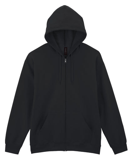 Gildan Softyle Midweight Full Zip Hoody SF600 - Black - Customisable Hoodies