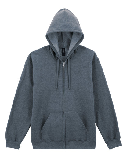 Gildan Softyle Midweight Full Zip Hoody SF600 - Dark Heather - Customisable Hoodies