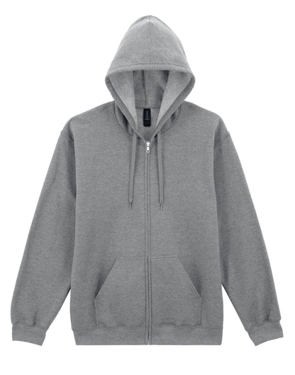 Gildan Softyle Midweight Full Zip Hoody SF600 - Sport Grey (RS) - Customisable Hoodies